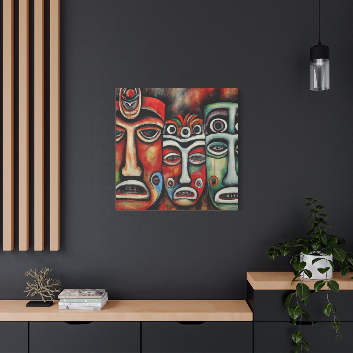 Indigenous Masks Matte Canvas, Stretched, 1.25"