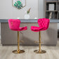 Bar Stools with Back and Footrest Counter Height Dining Chairs 2PC/SET