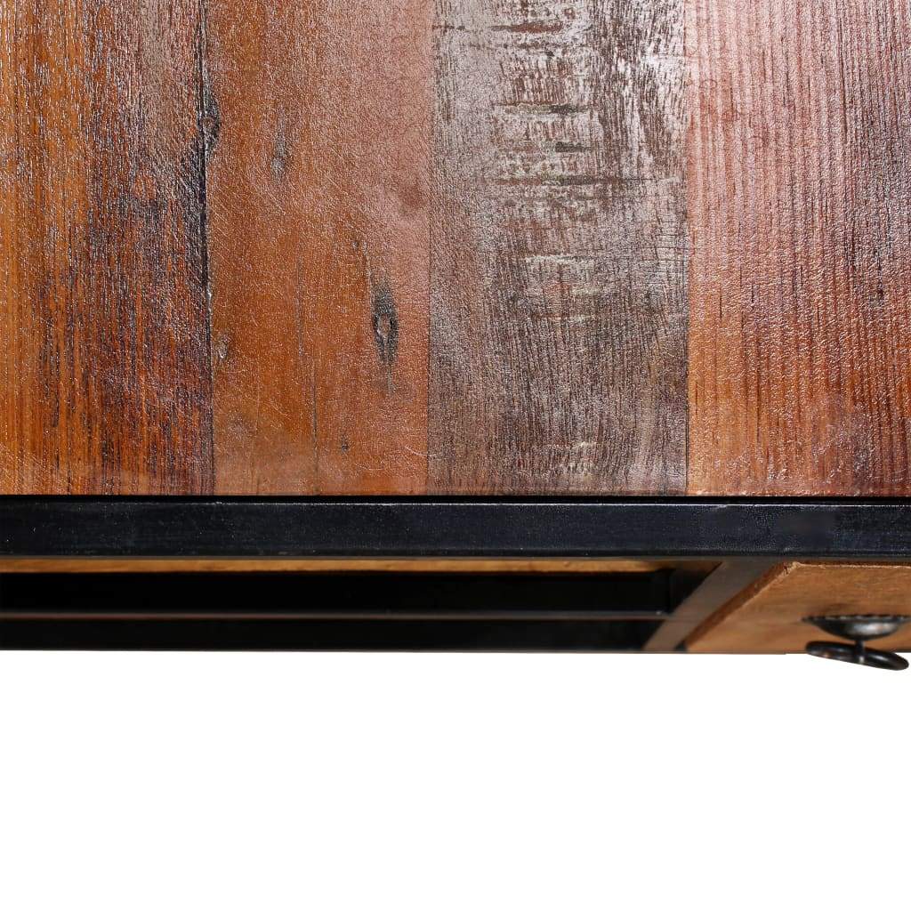 vidaXL TV Cabinet Reclaimed Wood Sideboard Center Stand Brown/Brown and Green-10