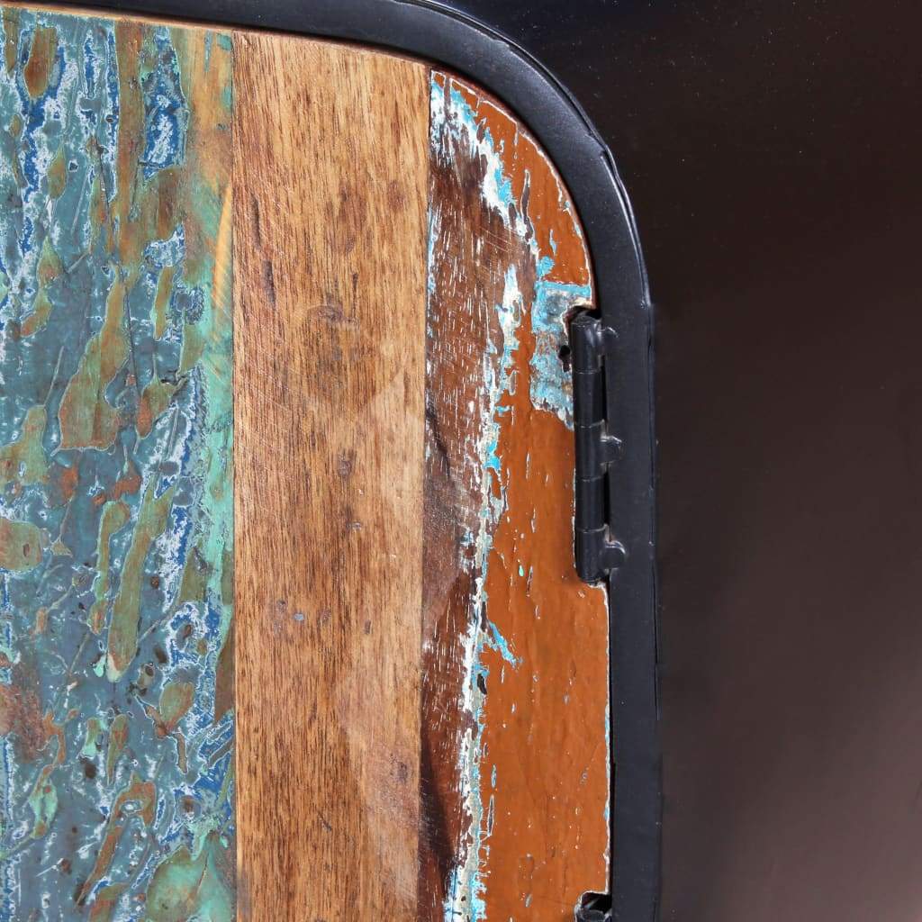 vidaXL TV Cabinet Reclaimed Wood Sideboard Center Stand Brown/Brown and Green-3