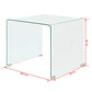 vidaXL Coffee Table Tempered Glass 19.5"x19.7"x17.7" Clear-5