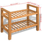 Solid Oak Wood Shoe Rack with 5 Shelves Stand Furniture Multi Sizes