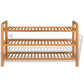 Solid Oak Wood Shoe Rack with 5 Shelves Stand Furniture Multi Sizes
