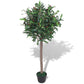 vidaXL Artificial Bay Tree Plant w/ Pot 47.2"/49.2" Green Fake Leaves Decor-2