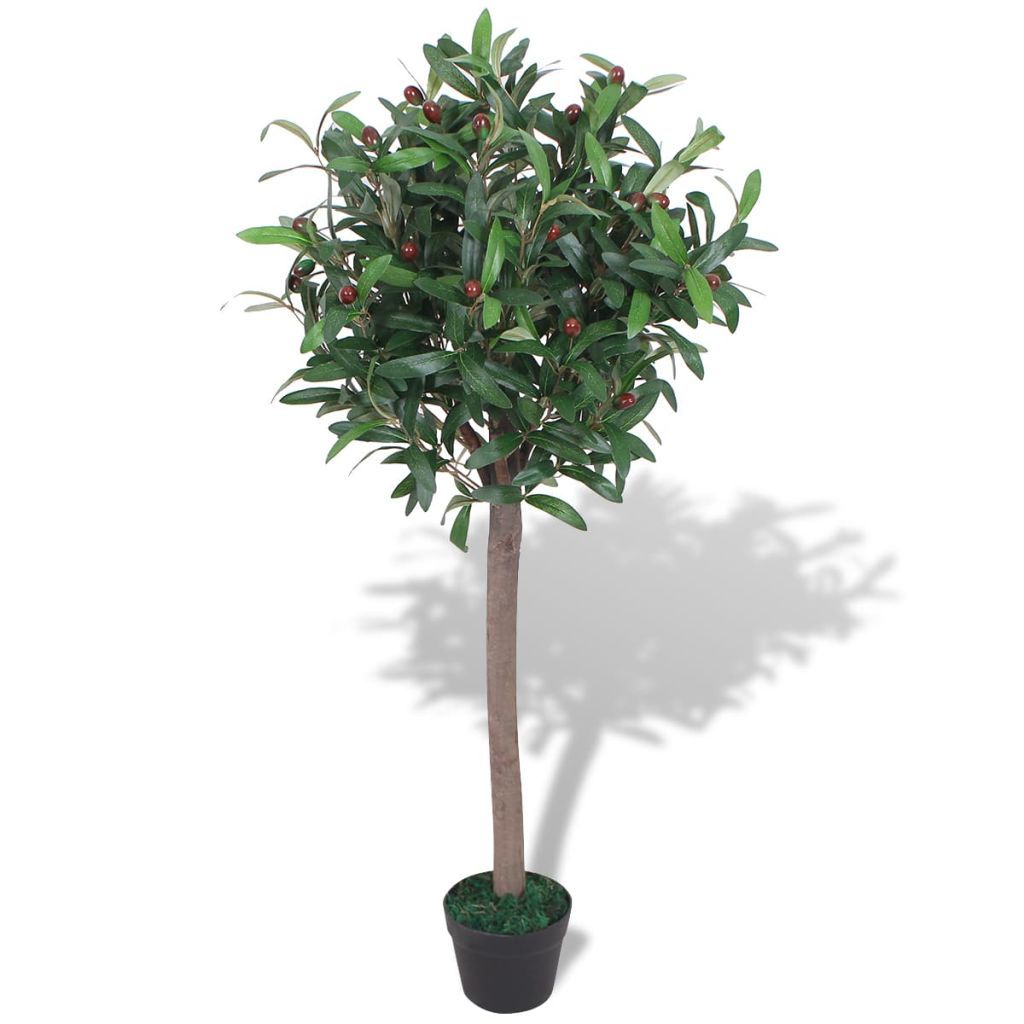 vidaXL Artificial Bay Tree Plant w/ Pot 47.2"/49.2" Green Fake Leaves Decor-2