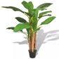 vidaXL Artificial Banana Tree Plant with Pot Green Lifelike Indoor Multi Sizes-2