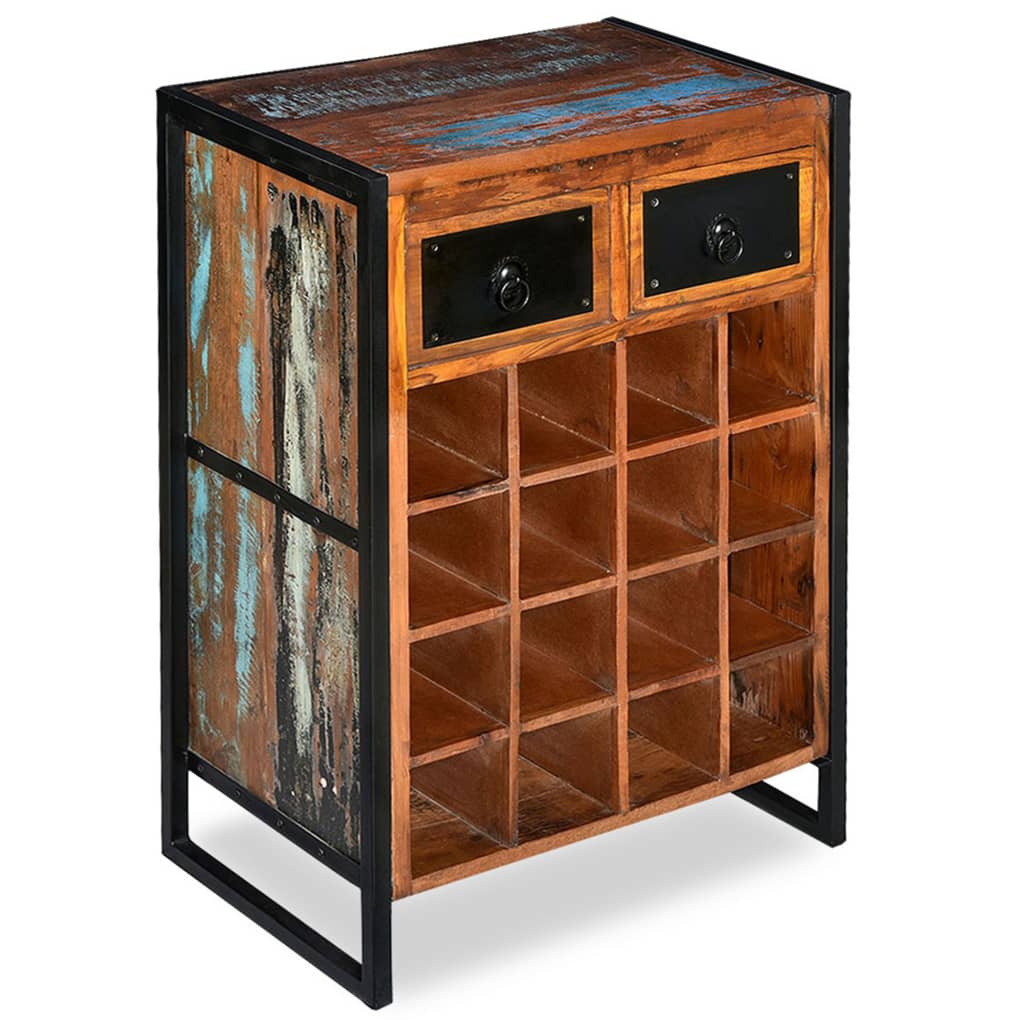vidaXL Wine Rack for 16 Bottles Solid Reclaimed Wood-10