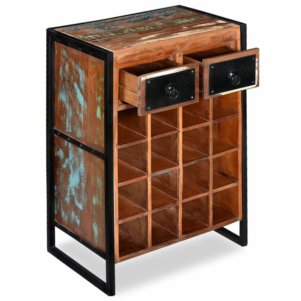 vidaXL Wine Rack for 16 Bottles Solid Reclaimed Wood-3