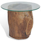 Coffee Table Teak Glass 19.7"x15.7"