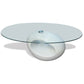 Coffee Table with Oval Glass Top Accent End Side Table Multi Colors