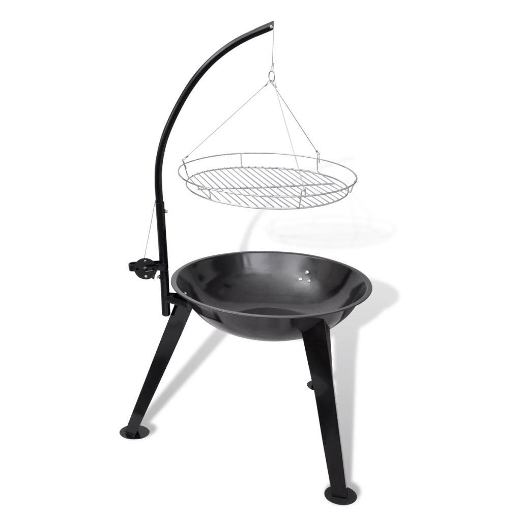 vidaXL BBQ Stand Charcoal Barbecue Hang Round-1