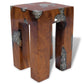 vidaXL Stool Solid Teak Wood and Resin-3
