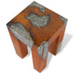 vidaXL Stool Solid Teak Wood and Resin-7