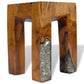 vidaXL Stool Solid Teak Wood and Resin-9