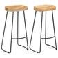 2x Solid Mango Wood Gavin Bar Stools Bistro Chairs Set Multi Sizes