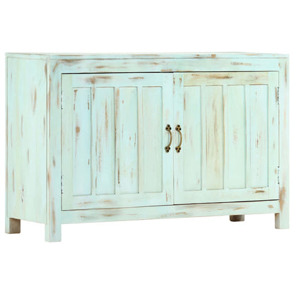 vidaXL Solid Mango Wood Sideboard Highboard Side Cabinet Light Blue/Light Pink-0
