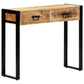vidaXL Console Table 35.4"x11.8"x29.5" Solid Mango Wood-10