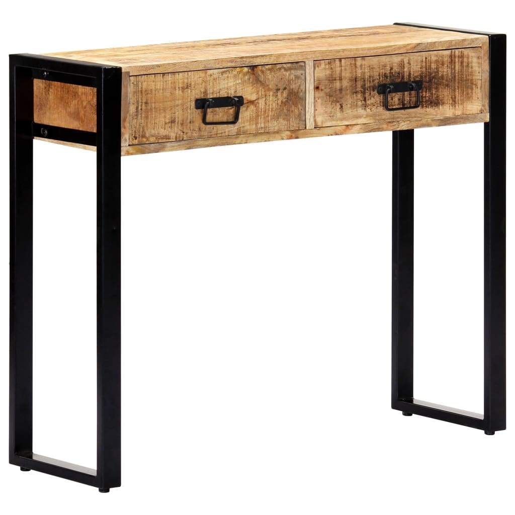 vidaXL Console Table 35.4"x11.8"x29.5" Solid Mango Wood-10