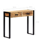 vidaXL Console Table 35.4"x11.8"x29.5" Solid Mango Wood-6