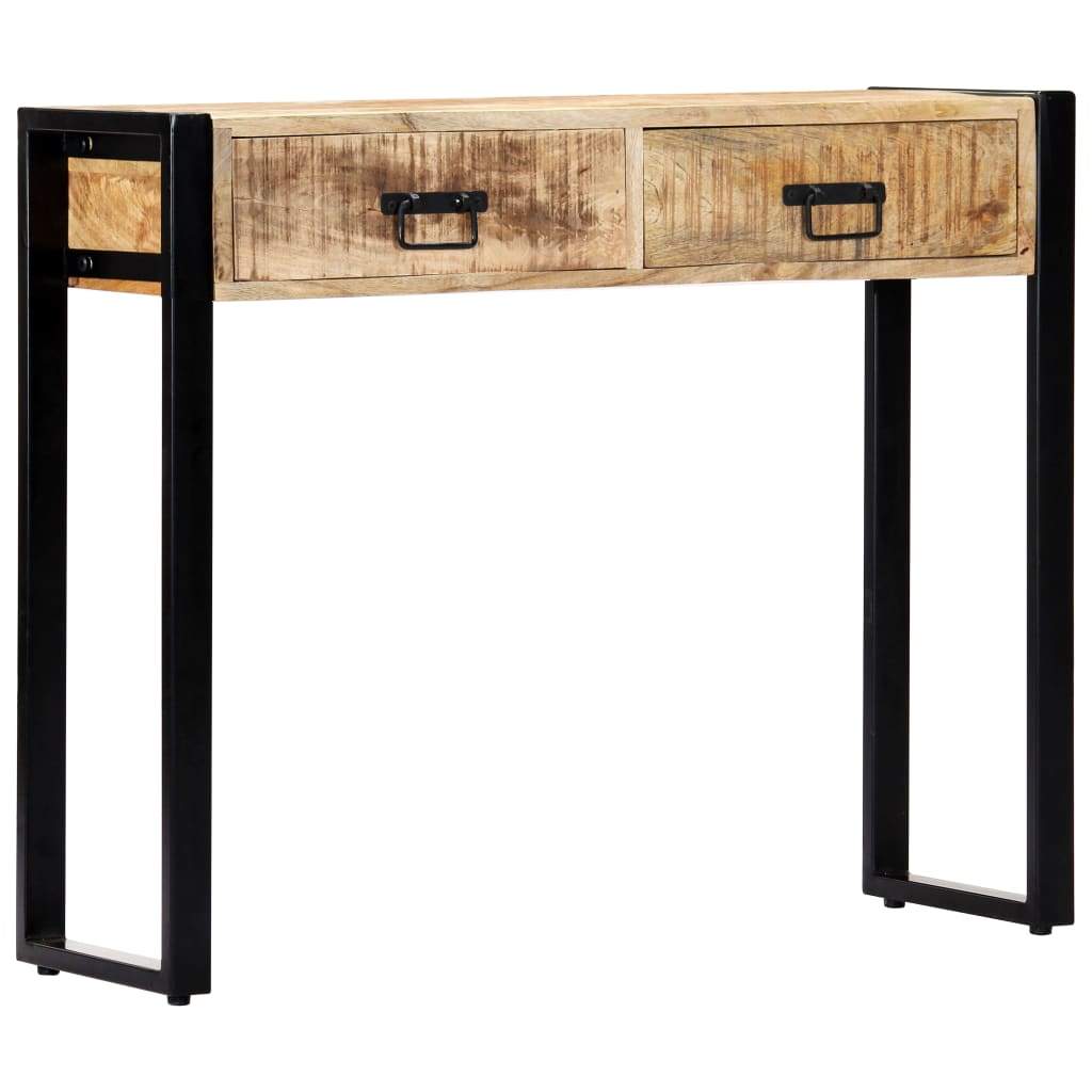 vidaXL Console Table 35.4"x11.8"x29.5" Solid Mango Wood-7