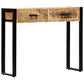 vidaXL Console Table 35.4"x11.8"x29.5" Solid Mango Wood-8