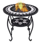 vidaXL Mosaic Fire Pit Table 26.8" Ceramic Fireplace Heater Multi Designs-6