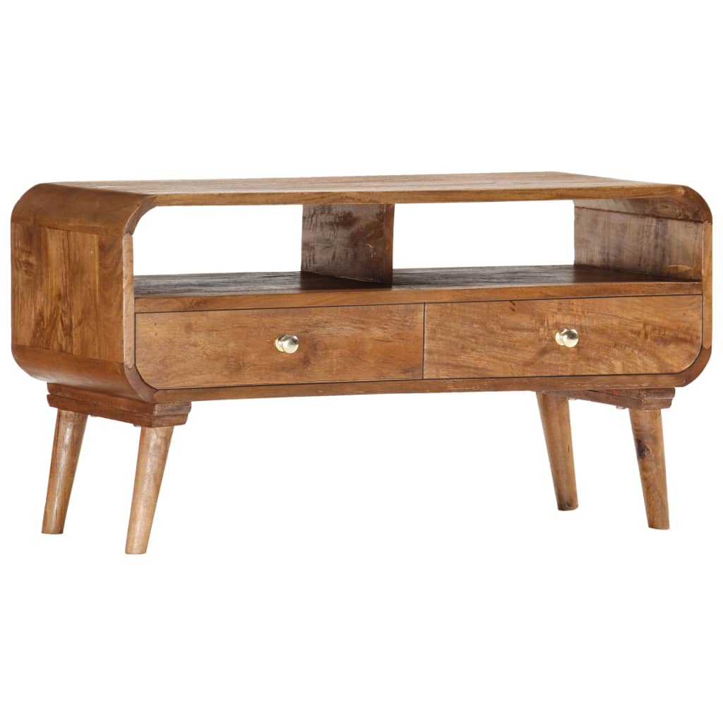 vidaXL TV Cabinet 35.4"x13.8"x18.5" Solid Mango Wood-7