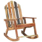 vidaXL Garden Rocking Chair Solid Reclaimed Wood Lounge Seat Brown/Multicolor-0