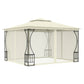 vidaXL Gazebo with with Nets Outdoor Furniture 118.1"/157.5" Anthracite/Cream-0
