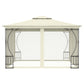 vidaXL Gazebo with with Nets Outdoor Furniture 118.1"/157.5" Anthracite/Cream-2