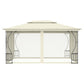 vidaXL Gazebo with with Nets Outdoor Furniture 118.1"/157.5" Anthracite/Cream-5