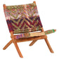 vidaXL Folding Chindi Chair Multicolors Fabric-0