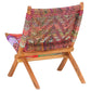 vidaXL Folding Chindi Chair Multicolors Fabric-3