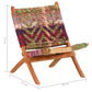 vidaXL Folding Chindi Chair Multicolors Fabric-7