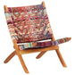vidaXL Folding Chindi Chair Multicolors Fabric-8
