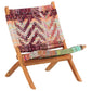 vidaXL Folding Chindi Chair Multicolors Fabric-9