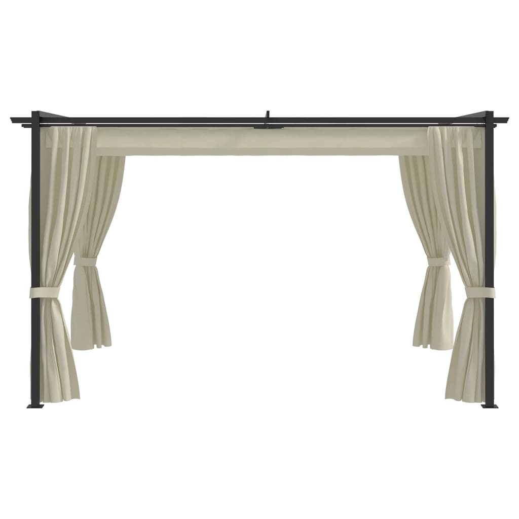vidaXL Gazebo 13.1'x9.8' Cream-0