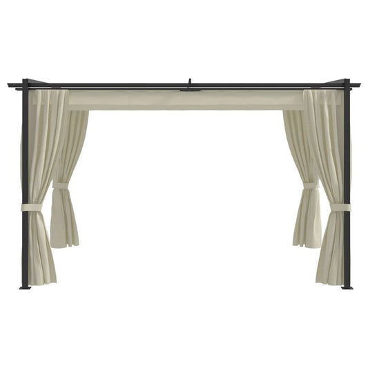 vidaXL Gazebo 13.1'x9.8' Cream-0