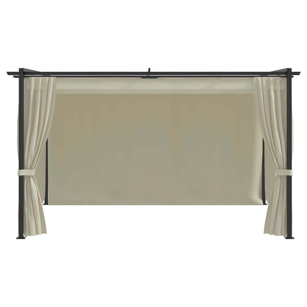 vidaXL Gazebo 13.1'x9.8' Cream-1