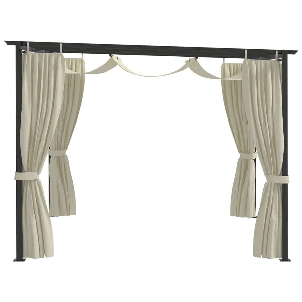 vidaXL Gazebo 13.1'x9.8' Cream-2