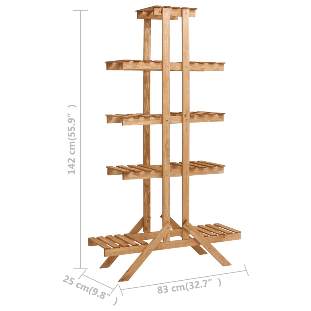 vidaXL Plant Stand 32.6"x9.8"x55.9" Firwood-4