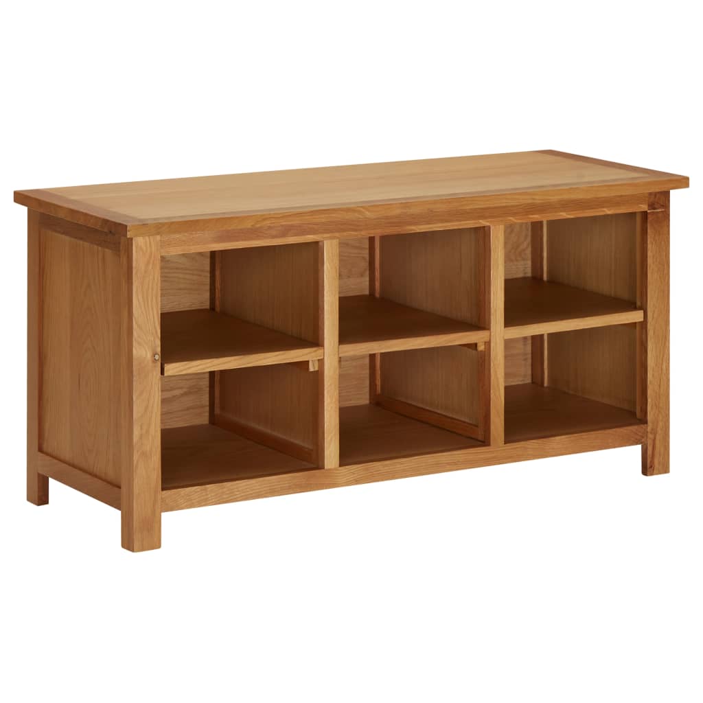 Shoe Rack Solid Oak Wood and MDF Shoe Organizer Cabinet 35.4"/47.2"
