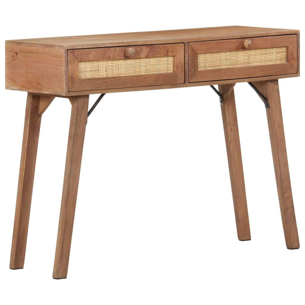 vidaXL Console Table 39.4"x13.8"x29.9" Solid Mango Wood-0