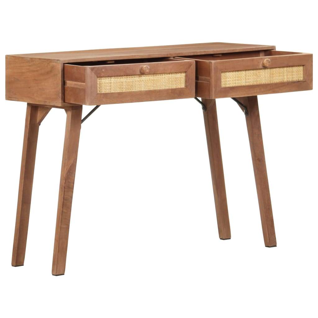 vidaXL Console Table 39.4"x13.8"x29.9" Solid Mango Wood-5