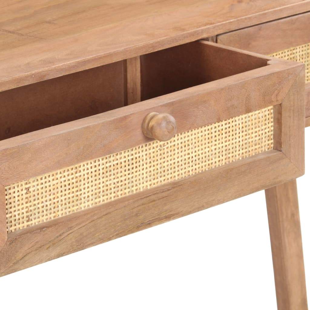 vidaXL Console Table 39.4"x13.8"x29.9" Solid Mango Wood-6