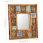 Mirror with Buddha Cladding Solid Reclaimed Wood Hallway Multi Sizes