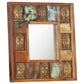 Mirror with Buddha Cladding Solid Reclaimed Wood Hallway Multi Sizes