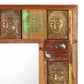 Mirror with Buddha Cladding Solid Reclaimed Wood Hallway Multi Sizes