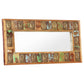 Mirror with Buddha Cladding Solid Reclaimed Wood Hallway Multi Sizes