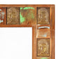 Mirror with Buddha Cladding Solid Reclaimed Wood Hallway Multi Sizes